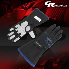 Crc-nrggs500bkxl Nrg Innovations Gs-500bk Pair Xlarge Size Xl Double Layer Full Finger Race Car Driving Glove
