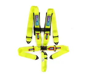 Sbh-b5pcng Nrg Innovations For Sfi 16.1 5pt 3in Seat Belt Harness With Pads / Latch Link - Neon Green