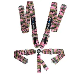 Sbh-rs5pcpkcamo Nrg Sfi For 16.1 5-point Pink Camo Seat Belt Harness With Cam Lock