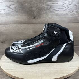 Omp 070718 One Evo 2019 Racing Shoes Black Leather White Lace Up Mens Size 12