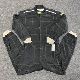 Omp 2001-069 Vintage Cordura Fmk-fia Black Full Body Kart Racing Suit - Size 52
