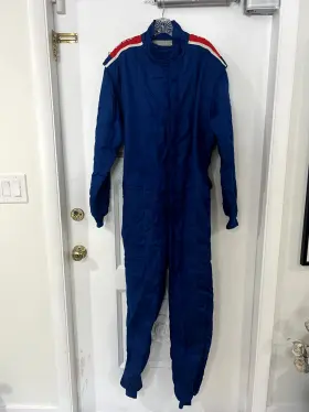 8856-2000 Omp 8856-2000/rs Car Racing Suit-blue-xl-excellent Shape