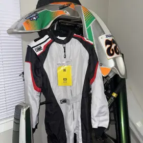 Ka0-1734-a01 Omp Ks-3 Kart Racing Suit Size 50 Fia Approved Black/white