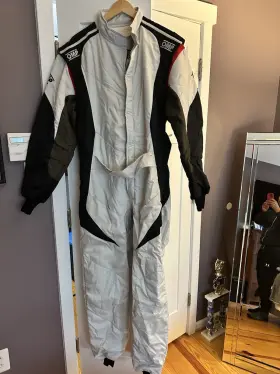 Omia1854e-56-sil-blk Omp First Evo Racing Suit - 2024 Model Fire Car Fia