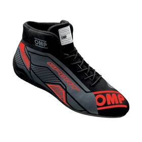 Omp Ompic0-0829-a01-073-39 Driving Shoes Sport Mid Top Fia Approved Leather Outer Nomex Inner Black Red