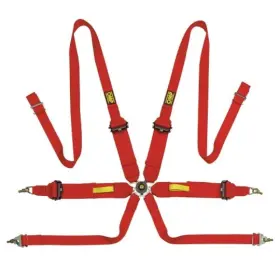 Da0-0203-a02-061 Omp Racing Tecnica 3/2 Safety Harness - Red