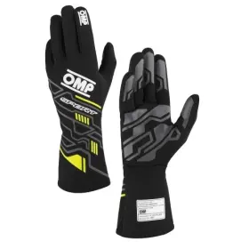 Ib0-0777-a01-178-s Omp Racing Sport Gloves - Black/fluorescent Yellow Small