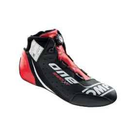 Ic0-0805-b01-172-46 Omp Racing One Evo X R Shoes Black/silver/red - Size 46 Fia 8856-2018