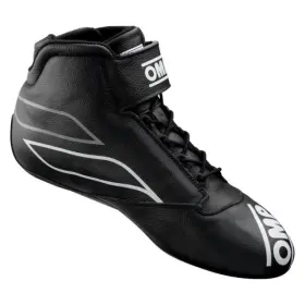 Ic0-0822-a01-071-43 Omp Racing One-s Shoes Black/white/silver - Size 43 Fia 8856-2018