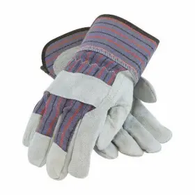 85-7500 Pip 85-7500/xl - Split Grain Leather Palm Glove Fabric Back Rubberized Safety