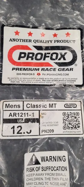 Pn209 Profox Mens Classic Mt Drag Racing Shoes Size 12.5 Sfi 3.3/5