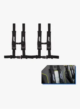 Ac-sbauto2 Prp 4 Point Harness 2 Inch Seat Belts Black Pack Utv Sxs Off Road Racing