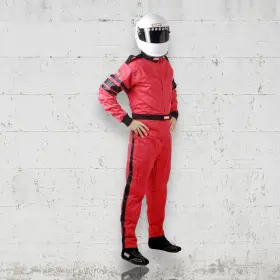 110016 Racequip Driver Fire Suit One Piece Single Layer Sfi 3.2a/ 1 Red X-large