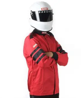 111015rqp Racequip 110 Series Driving Jacket Sfi 3.2a/1 Red/black Stripe Large