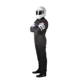 120006rqp Racequip 120 Series 1-piece Fire Suit Sfi-5 Black Xl