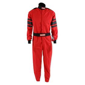 Racequip 120014rqp 120 Series 1-pc Driving Suit Sfi 3.2a/5 Red/black Stripe