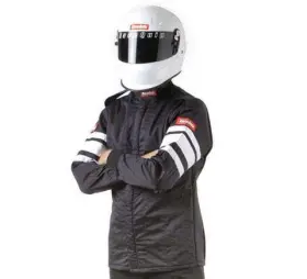 121009rqp Racequip 120 Series Driving Jacket Sfi 3.2a/5 Black/white Stripe 4xl