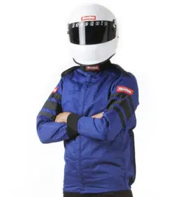 121023rqp Racequip 120 Series Driving Jacket Sfi 3.2a/5 Blue/black Stripe Medium