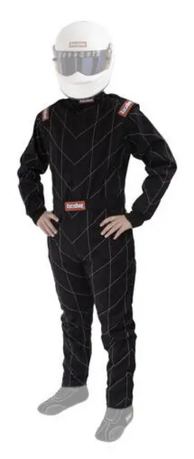130908 Racequip One Piece Single Layer Racing Driver Fire Suit Sfi 3.2a/ 1 Black