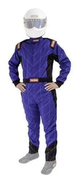 130924rqp Racequip Chevron-1 Driving Suit - Sfi 3.2a/1 Blue Medium Tall
