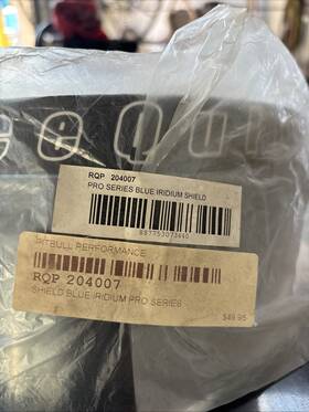 Racequip 204007rqp Helmet Shield Blue Iridium Pro 15/pro Series Helmets