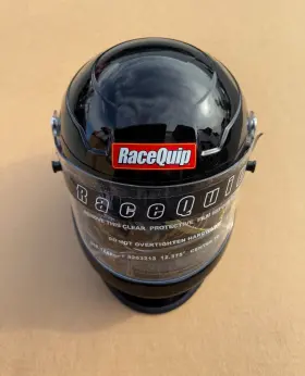 2260096rqp Racequip Pro Youth Full - Face Helmet Gloss Black Sfi 24.1 Rated