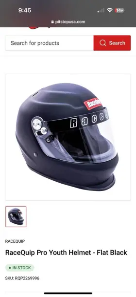 2269996 Racequip Pro Youth Helmet. Brand New Never Worn Sfi 24.1 2020