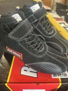 30500070 Racequip Sfi 3.3 5 Black Suede Leather Racing Shoes - Size 7