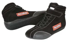 30500080rqp Racequip 305 Euro Carbon L Driving Shoes Sfi 3.3/5 Black Size 8
