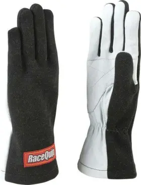 350006rqp Racequip Rqp 350006 350 Series Driving Gloves- Single Layer Black/white Xl
