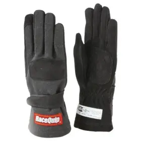 355002-parent Racequip Race Gloves 355 Series 2 Layer Nomex Sfi 3.3/5 Certified Black