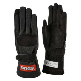 355003 Racequip Premium 355 Series Black Medium Double Layer Sfi-5 Racing Gloves
