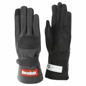 355006 Racequip 355 Series 2 Layer Nomex Race Gloves Sfi 3.3/ 5 Certified Black X-large