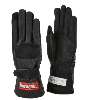 3550095rqp Racequip 355 Series Driving Gloves Sfi 3.3/5 Black/black Youth Large
