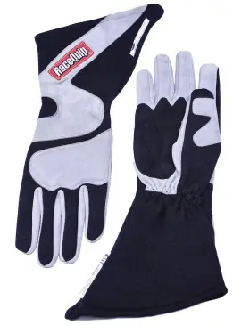 358607rqp Racequip Sfi-5 358 Series Long Angle Cut Driving Gloves Gray/black 2x-large