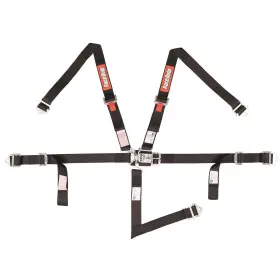 709009rqp Racequip Latch And Link 5 Point Youth Harness Black