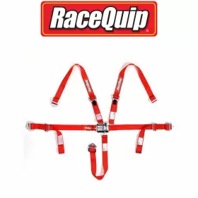 709019 Racequip Jr. Dragster/quarter Midget 5-point Latch Red 2 Inch Seat Belt