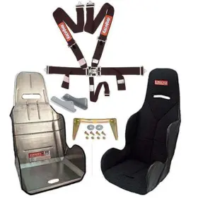711001k2 Racequip Racing Harness With Seat Black Sfi Includes Rac