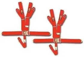 711011 Racequip Red 5 Point Racing Harness Seat Belts 2 Pair Current Dates Razor Rzr