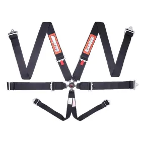 743003rqp Racequip Camlock 6 Point Racing Harness Pull-down Blk