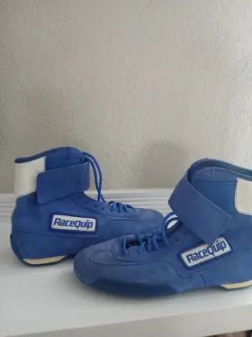 8510411066 Racequip Race Quip Mid-top Racing Driving And Karting Shoes In Blue-size 8 1/2