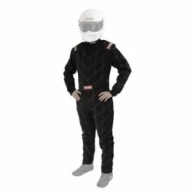 91609049 Racequip One Piece Multi Layer Racing Driver Fire Suit Black Med-tall