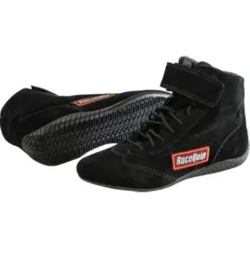 Bap-30300100 Racequip Sfi 3.3/5 Certified Driving Racing Shoes 10.0 Size Black Suede Mid-top