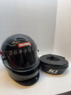 Pr020 Racequip Youth Kids Full-face Racing Helmet Gloss Black With Safety Neck Support