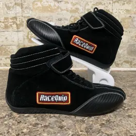 Prq00101 Racequip Basic Race Shoes Sfi 3.3/ 5 Certified Black Size 8 Euc Racing Grip