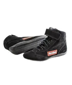 Prq00130 Racequip Sfi 3.3/5 Certified Size 10 Black Suede Racing Shoes