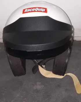 Ss355774 Racequip Nice Medium Size 2017 White Open Face Helmet Of-15 Snell Sa- 2015 Rated