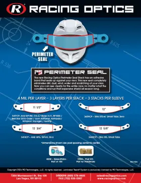 10204cp Racing Optics Perimeter Seal Tearoffs - Simpson Rx -10204cp
