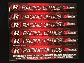 3413c4-m Racing Optics 6 Quantity Of Laminated Tearoffs Xstack Schuberth Qty
