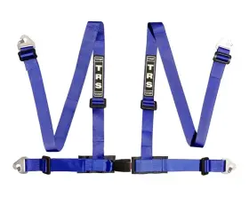 21b4009 Rally Trs 4 Point Clubman Miami Ece Race / Harness With 2 Inch Straps In Blue